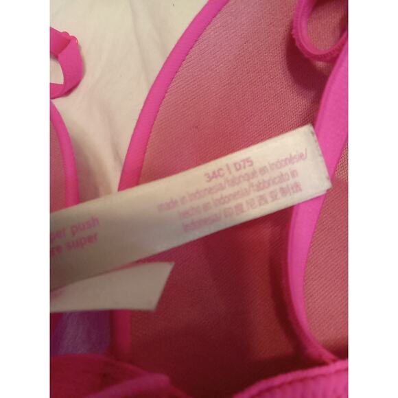PINK Victoria’s Secret Women's Size 34C Pink Wear Everywhere Super Push Up Bra - Picture 3 of 5